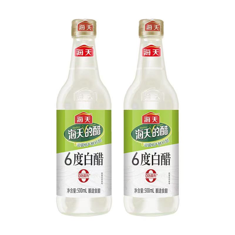 海天6度白醋500ml*1瓶 不含防腐剂 酿造食醋高清大图