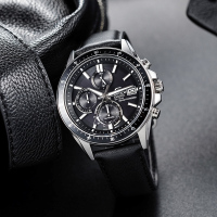 卡西欧EFS-S510手表男Edifice商务钢带防水太阳能正品石英表男表 EFS-S510L-1A太阳能+100米防水