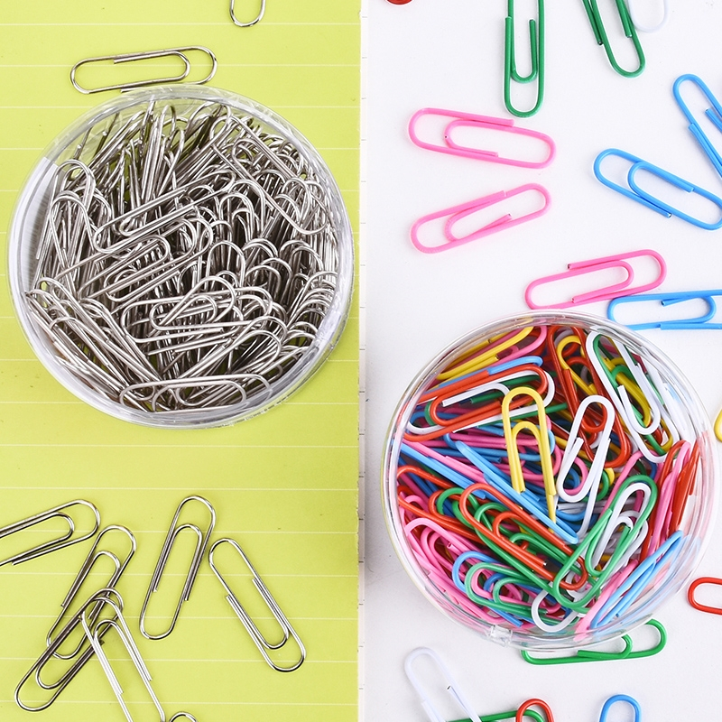 邦可臣20盒回形针曲别针镀镍金属回型针可爱彩色小号学生书签u形回旋
