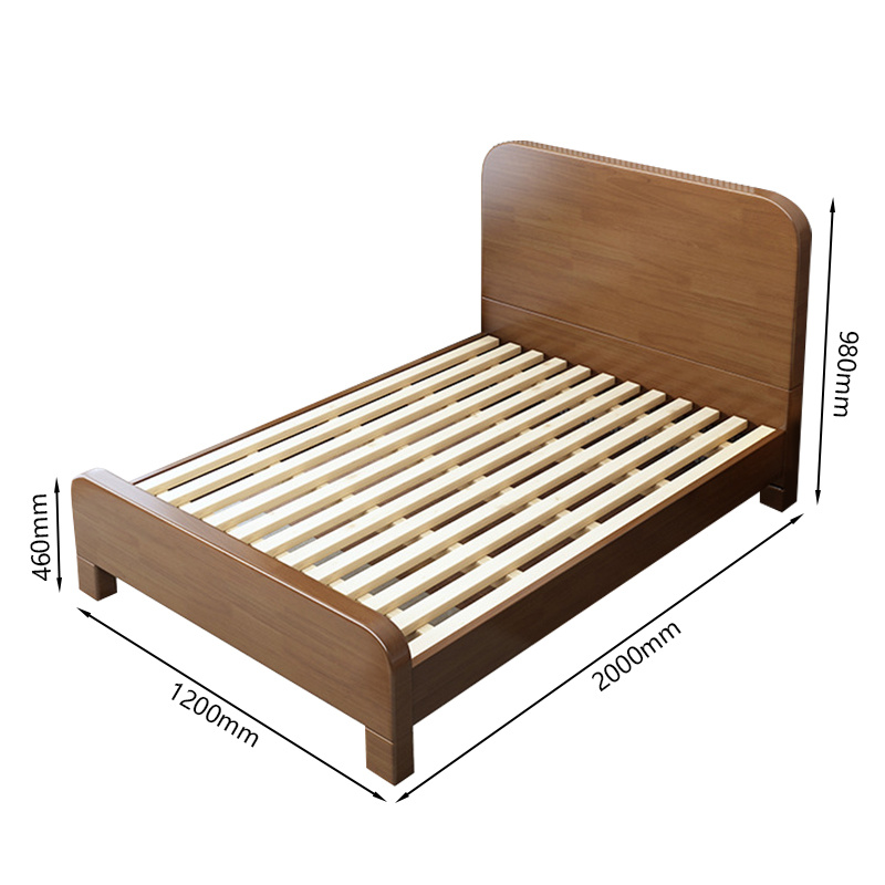 亿洛莱 实木床 1200*2000*980mm 张高清大图