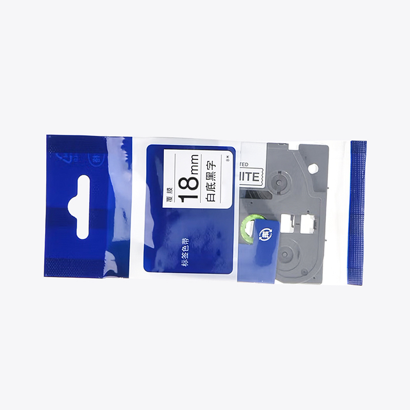 鸿灵睿芯 RX-HLSD06 18mm*8m 通用型 标签打印机色带 (计价单位:支)白底黑字高清大图