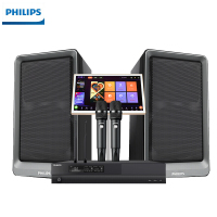 飞利浦(PHILIPS)CSS6002K家庭ktv点歌机音响套装影院家用三合一功放 6寸黑色音箱