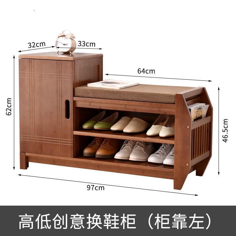 可坐换鞋凳鞋柜实木鞋架简易家用多层防尘口欧式储物凳穿鞋凳子_3_737高清大图