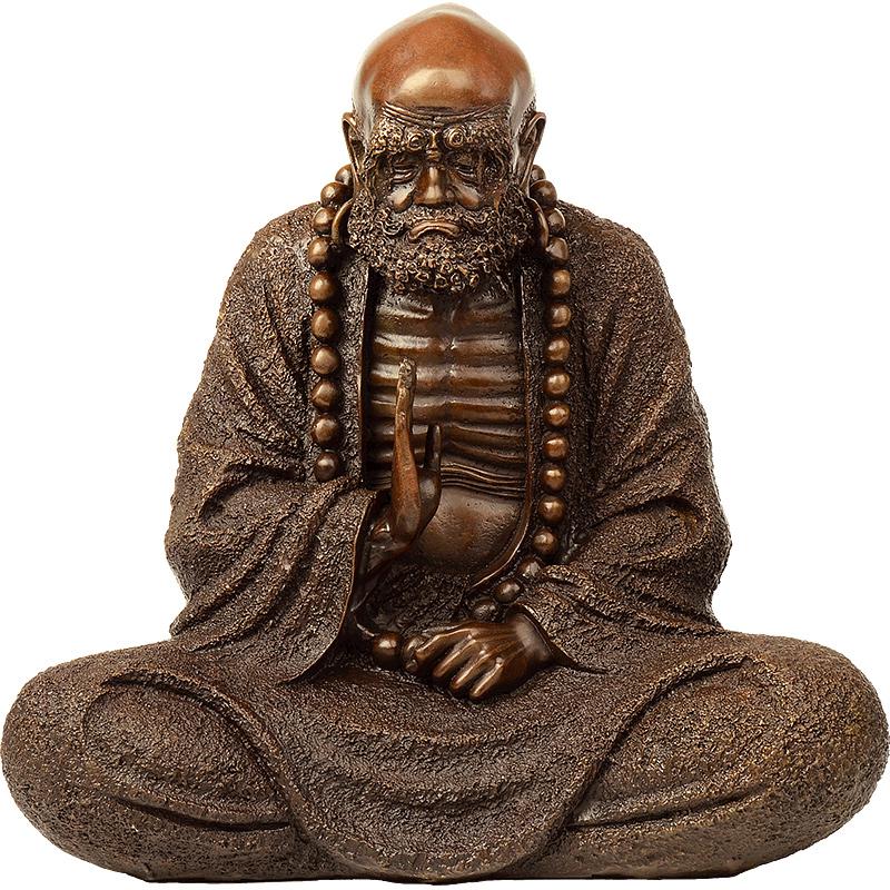 家柏饰(CORATED)达摩摆件 悟道沉思禅意祖师茶室瑜伽室会所中式饰品高清大图