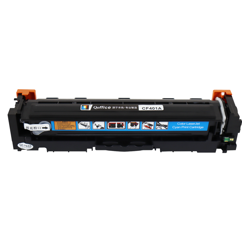 Qoffice 打印硒鼓CF400A/201a适用hp m277dw/M252/252N/252DN [CF401A青色