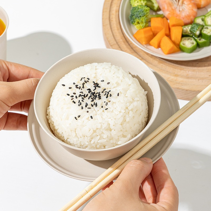 [补贴10%]稻壳一次性餐具碗筷套装勺杯子饭碗碟食品级家用野餐四件套饭店