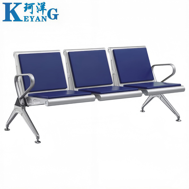 珂洋 不锈钢等候椅 三人位加垫 张高清大图