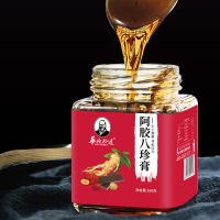 阿胶八珍膏 阿胶 桂圆 黄精 枸杞 茯苓 甘草 肉桂 人参 160克/罐