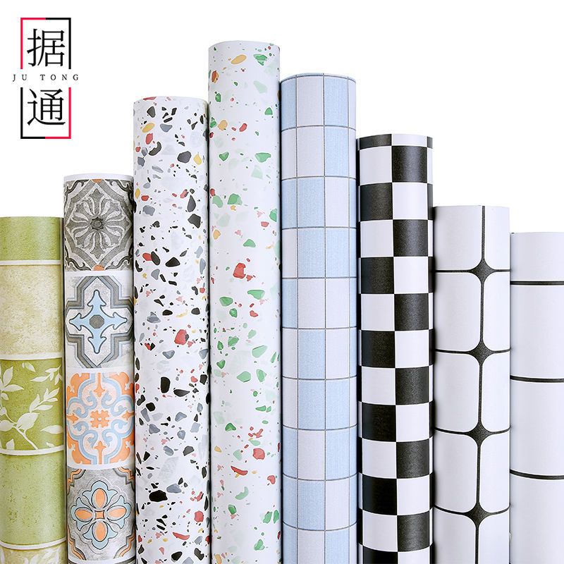 自粘墙纸厨房防油贴纸橱柜灶台面用耐温防水贴纸防潮垫翻新墙纸|H002抽象格子 2米*60cm宽