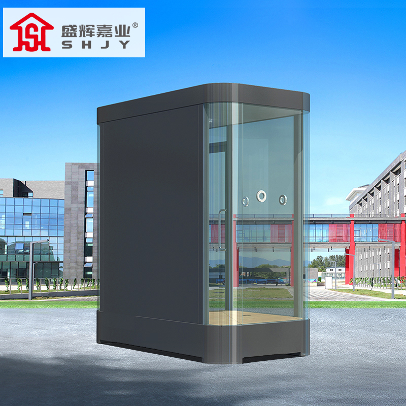 盛辉嘉业岗亭执勤不锈钢岗亭门卫保安亭可移动户外形象站岗亭迷彩站岗亭高清大图