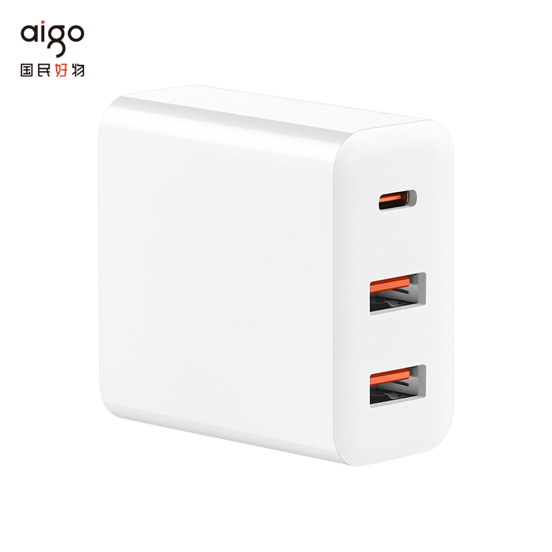 aigo爱国者电子出品 36W充电器3口适配器type-c多口插头适用于苹果/小米/华为/三星快充
