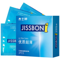 进口杰士邦(jissbon)优质超薄款3只装避孕套 润滑安全套 成人情趣计生性用品