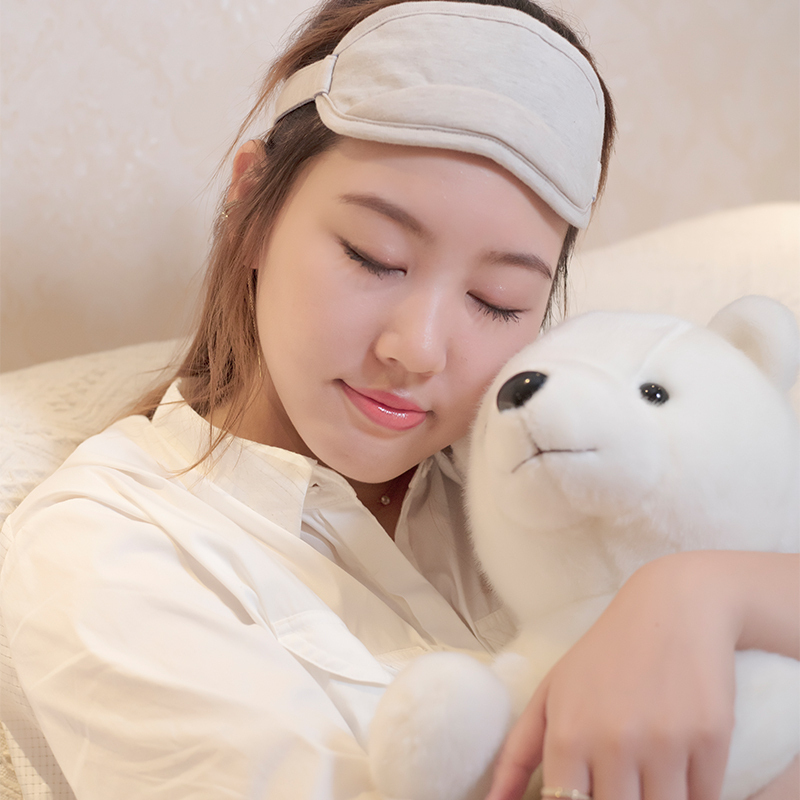 小米生态链 8H凉感眼罩 睡眠遮光吸湿透气 男女款缓解眼疲劳学生护眼神F1-混灰色