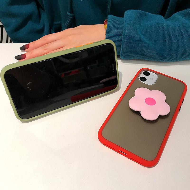 泫雅花朵适用oppor11s带支架k3手机壳opporeno3pro潮ace2z女a91真智力
