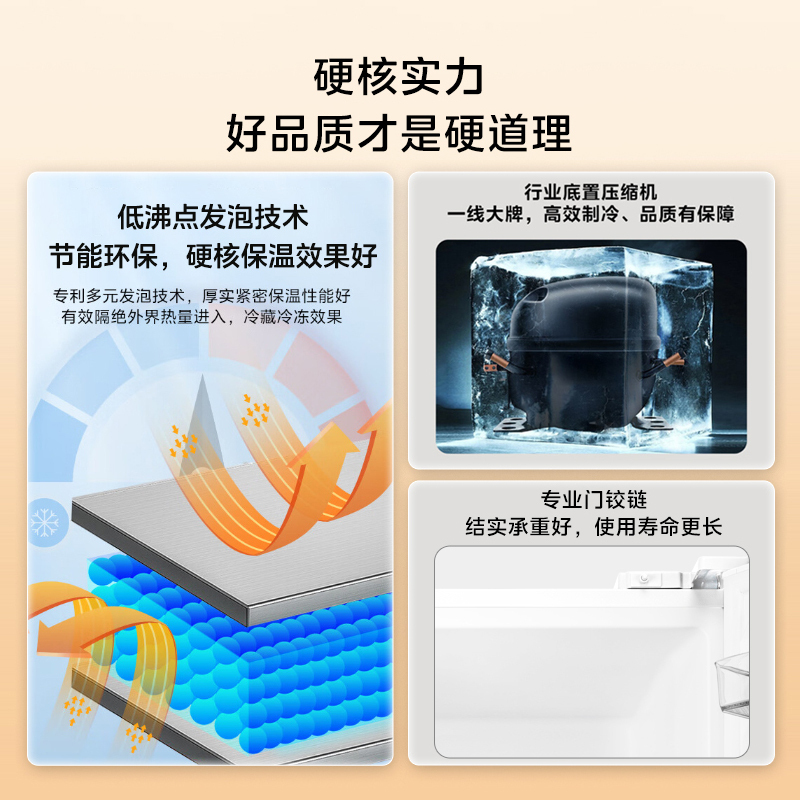 美的冰箱极地白196双门电冰箱MR-196W 1级能效186升大容量独立式节能低音电脑控温三星级冷冻 节能省电 以旧换新高清大图