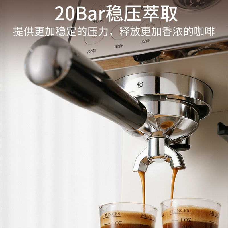 德世朗研磨一体咖啡机DDQ-KF238意式咖啡高清大图