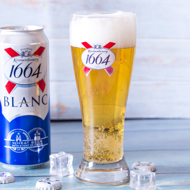 1664白啤酒桃红啤酒法国克伦堡凯旋小麦啤酒500ml6罐嘉士伯官方