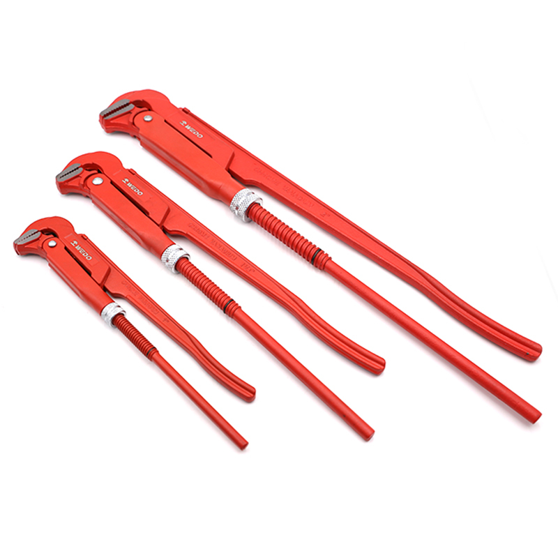 WEDO维度工具厂家直供给工业级钢制90°鹰嘴管子钳 管钳子WD314