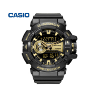 卡西欧(CASIO)手表 G-SHOCK系列多功能运动防水防震双显男士电子表 GA-400GB-1A9防水深度200m