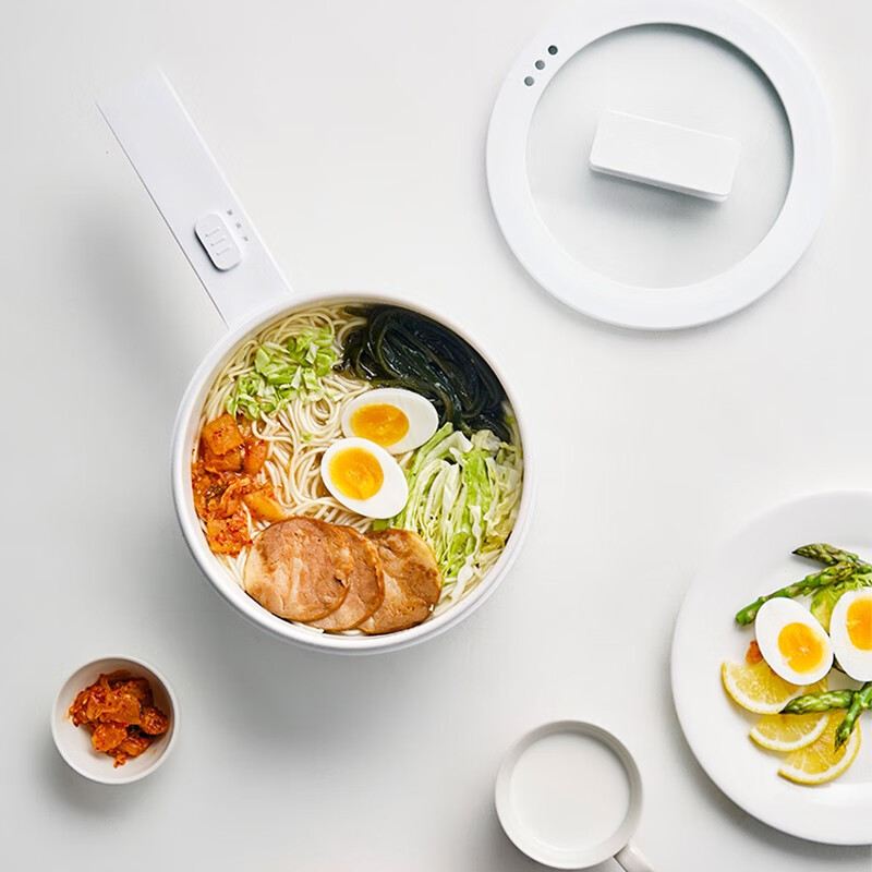 OLAYKS立时小白锅日韩电煮锅多功能一体小型电锅炒锅 2L 智能款带蒸笼 DZG00508高清大图