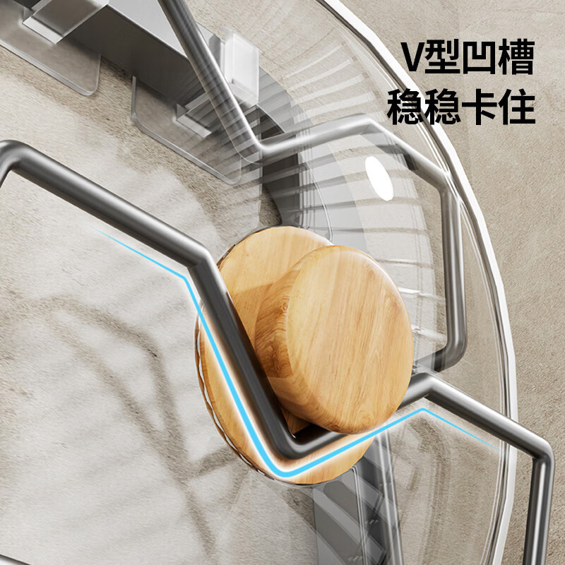 美厨锅盖架三层砧板架厨房置物架免打孔多功能收纳架MCZW0955