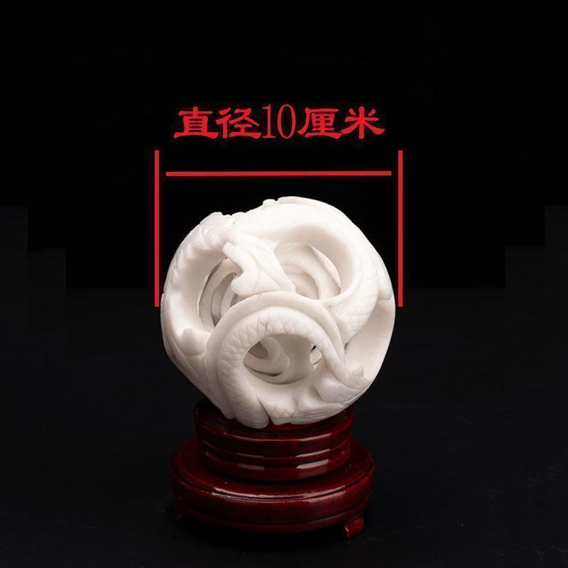 美帮汇玉石球镂空玲珑球鬼工球摆件多层套球客厅摆设高清大图