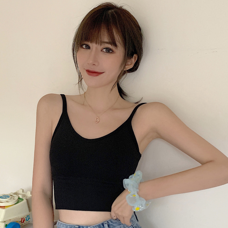 suntek小吊带背心女夏外穿u型美背韩版ins潮内搭收腰内衣运动无袖上衣