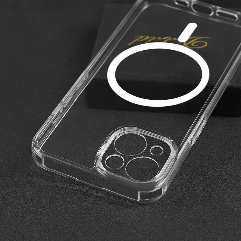 ibattz适用iphone15磁吸手机壳苹果15promax液态硅胶新款支架壳支点防摔360°可磁吸Magsafe透明