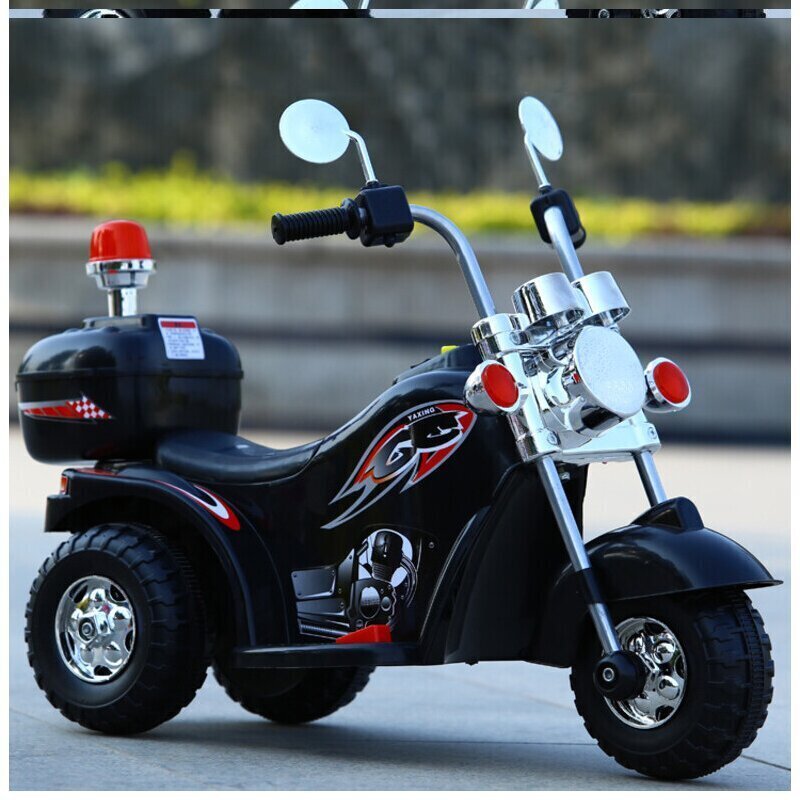 儿童电动摩托车28岁小孩充电男孩宝宝四轮可坐单人玩具汽车音乐哈雷
