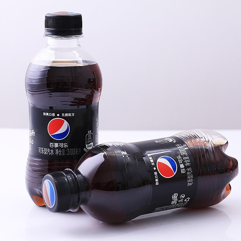 百事可乐无糖可乐300ml*5瓶碳酸饮料迷你瓶装可乐汽水