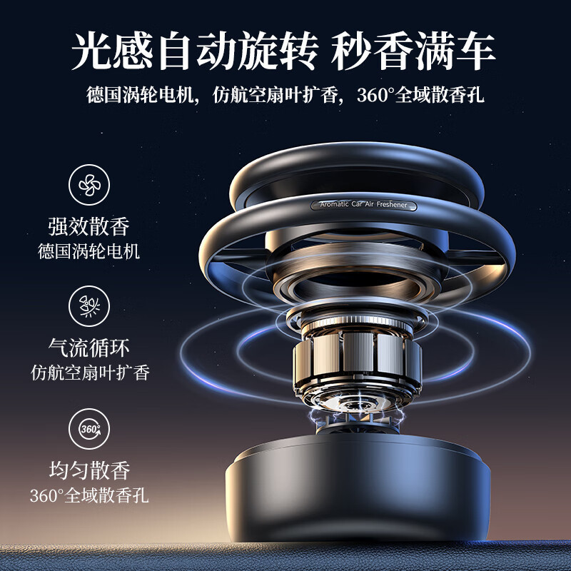 倍思 逸动太阳能 车载香薰 星曜黑