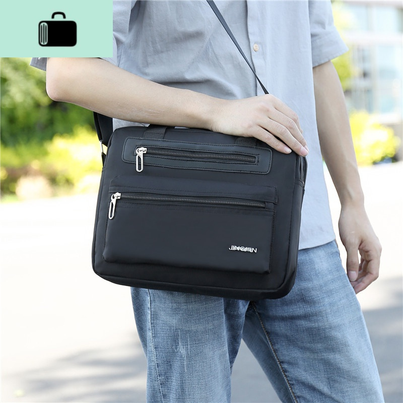 男包牛津布单肩包男斜挎包休闲帆布包男士包包背包手提商务公文包new