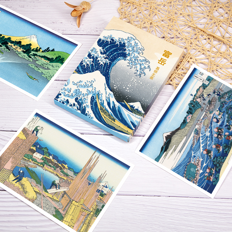 [正版]明信片10册水彩+油画+工笔画+中国画西方大师名家齐白石徐悲鸿风景绘画作品集简约文艺明信片小清新中国风欧美风日高清大图