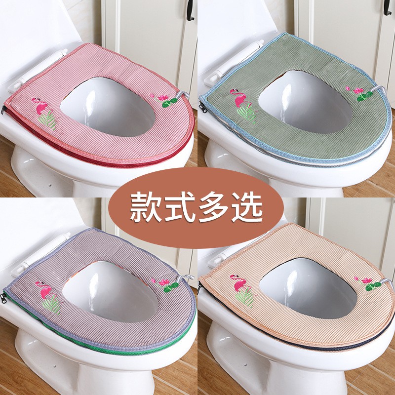 马桶垫毛绒冬季马桶坐垫家用可爱欧式防水坐便套马桶套马桶圈通用 三维工匠高清大图