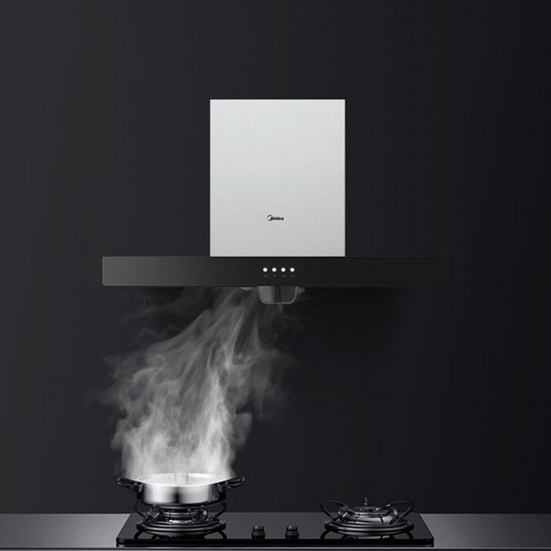 美的（Midea）CXW-220-B81 经典欧式不锈钢抽油烟机17立方大吸力宽屏拢烟 面板材质：黑色钢化玻璃 单位：台