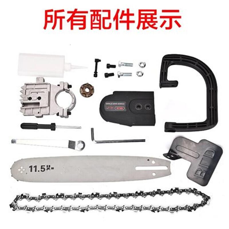 汐岩角磨机改装电链锯手磨机转电链锯 伐木锯 磨光机改手持电锯 电链锯 无刷10000毫安大容量角磨机(两电一充)高清大图