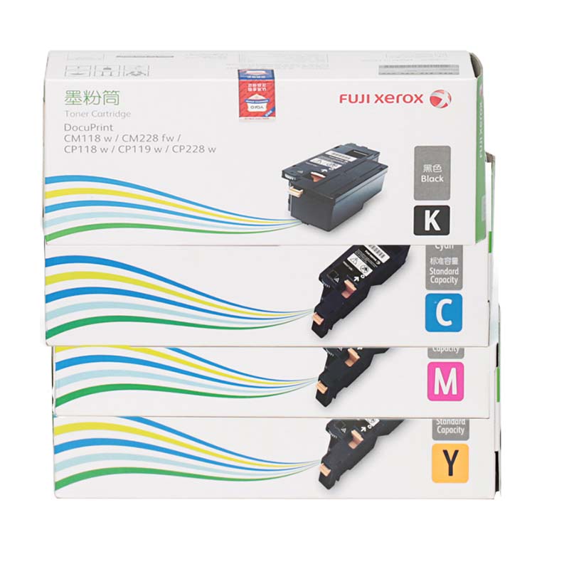 富士施乐(Fuji Xerox) CM118 4色标准容量墨粉筒/墨粉盒 适用cp118 119 228 CM119/8高清大图