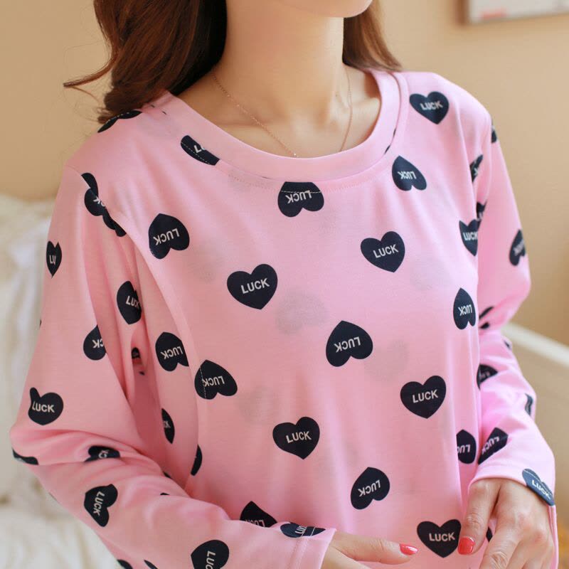 迪鲁奥（DILUAO)孕妇睡衣秋冬 哺乳睡衣秋冬 喂奶睡衣长袖 月子睡衣套1042-18.5 粉红色图片