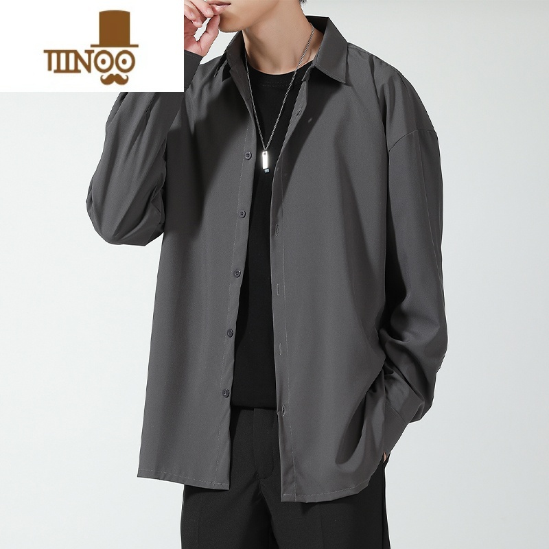 YANXU黑色外套男士2023新款男生痞帅高端上衣服工装潮牌休闲夹上高清大图