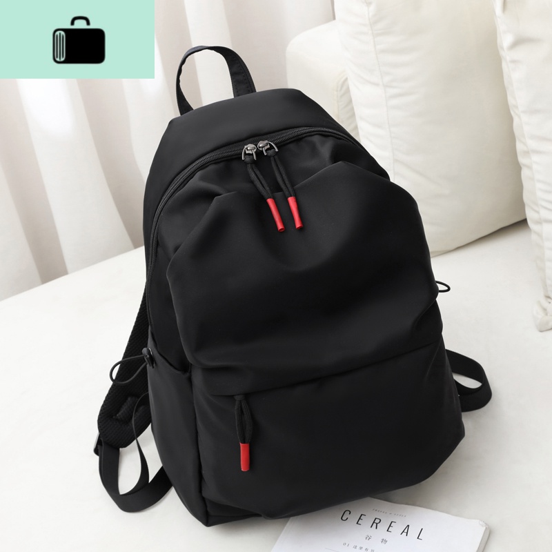 双肩包女士时尚潮流大学生书包女韩版高中大容量电脑包男旅行背包NEW LAKE 【可放16寸电脑】黑色 【可放16寸电脑】黑色