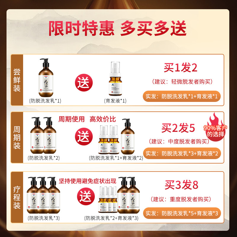 白云山生姜洗发水防脱生发温和固发育发女男专用官方正品旗舰店