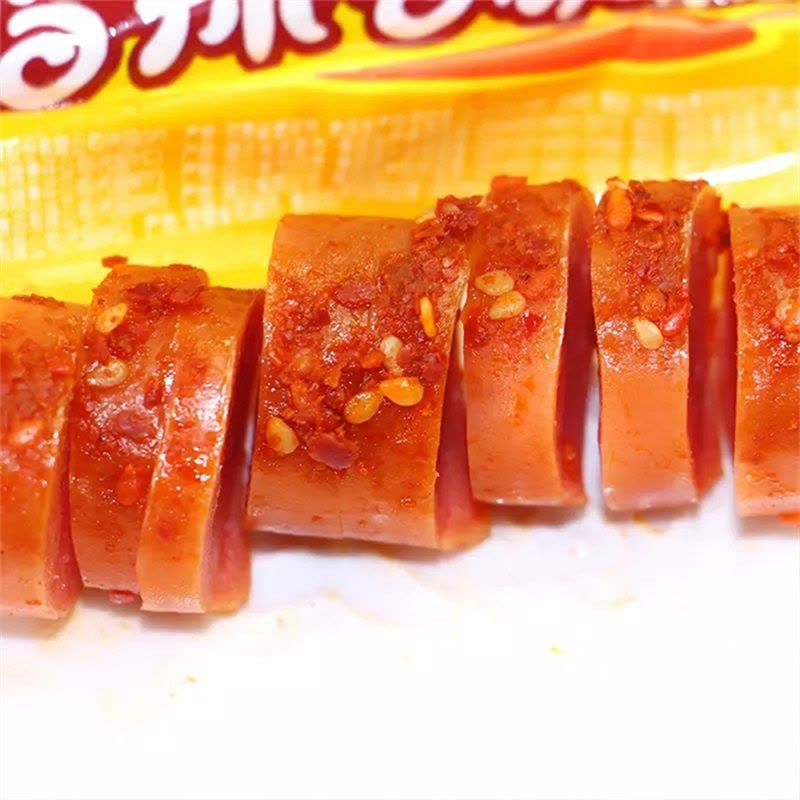 鲜在香辣肠28g X10 开袋即食 香辣好吃图片