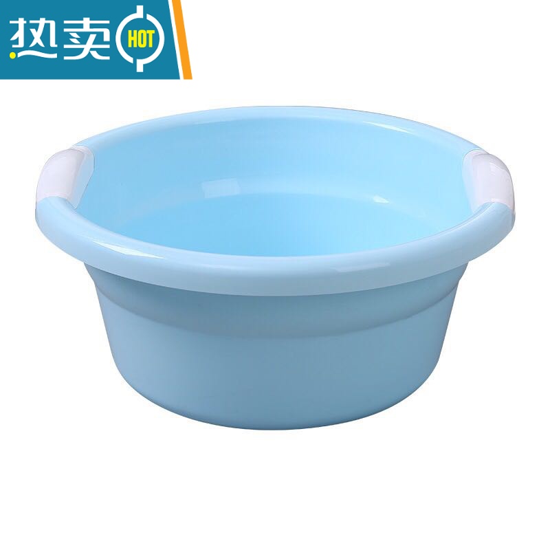 JING PING加厚家用洗脸盆塑料洗衣盆加深幼儿洗澡泡浴盆大号洗脚盆新品热卖高清大图
