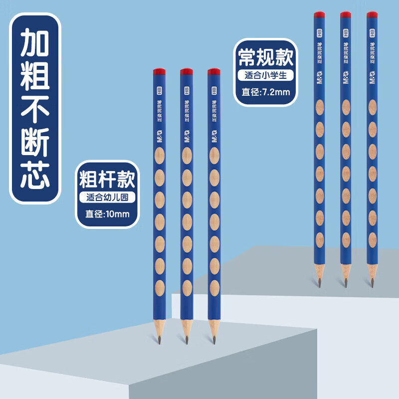 晨光木杆铅笔正姿洞洞AWPQ0920中粗HB 12支/盒高清大图