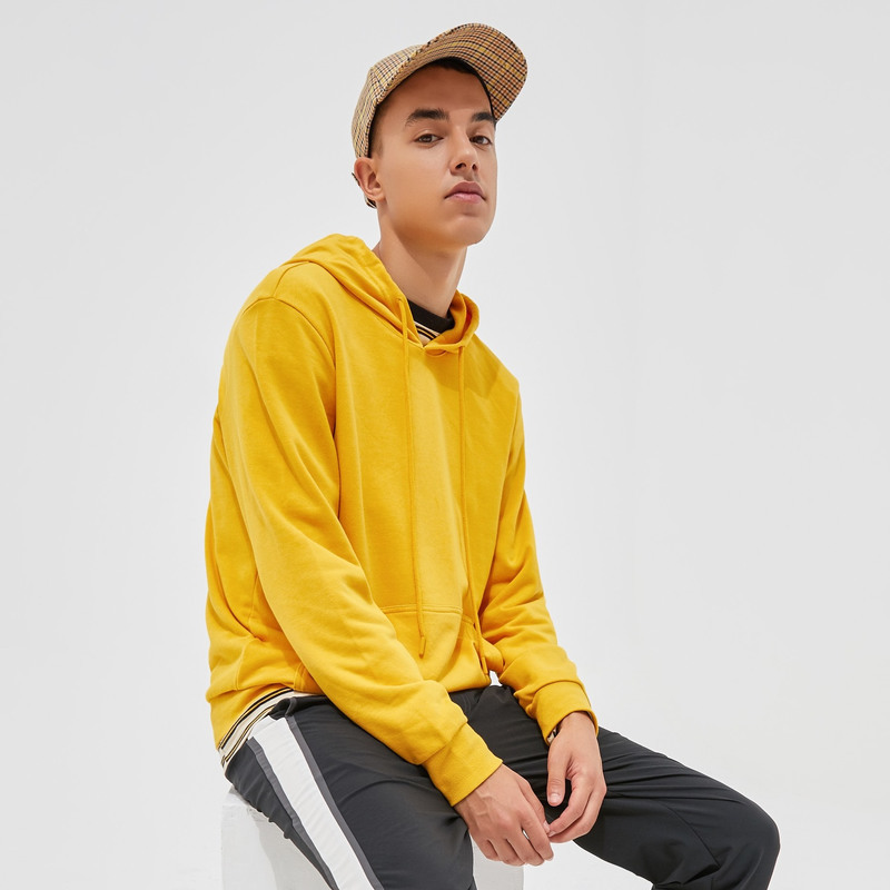 [1件5折价:39.5]美特斯邦威卫衣男连帽基础款新款秋装纯色潮牌情侣装帽衫女潮