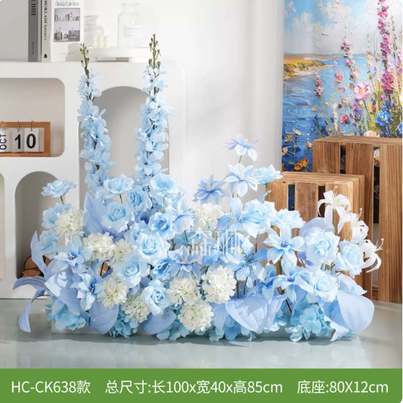 仿真花束 HC-CK638[浅蓝色加密花排]高清大图
