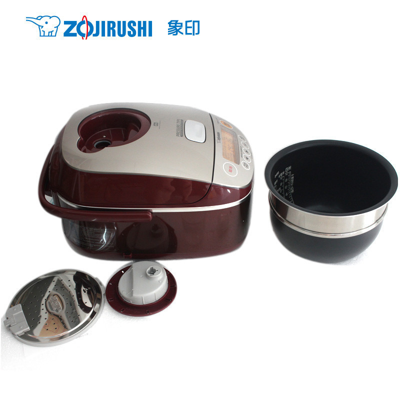 象印(ZO JIRUSHI)日本原装进口NP-BSH10C 七种炊煮豪热羽釜压力IH电磁加热电饭煲3L 高贵红高清大图