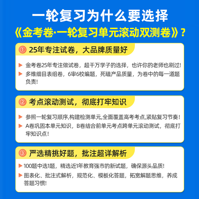 一轮复习❤️单元滚动双测卷 生物不定项[新高考版] [正版]2025版高考一轮复习金考卷单元滚动双测卷语文数学英语物理化高清大图