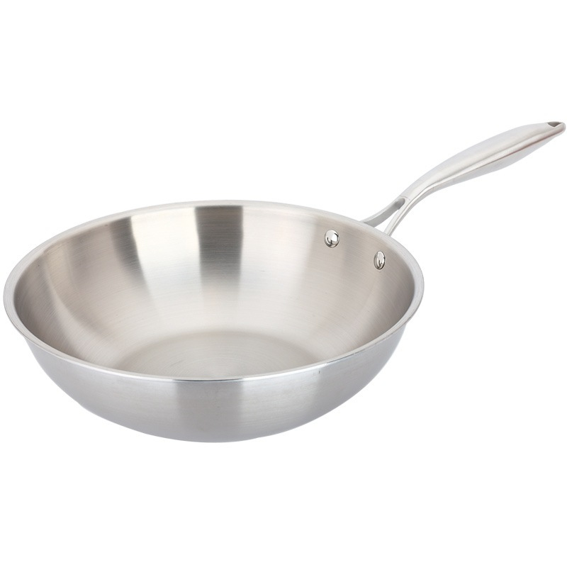 美厨 MCGU-YY32 304不锈钢炒锅 带盖锅具32cm