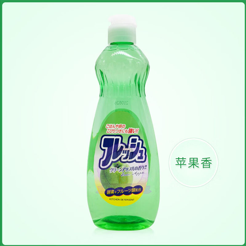 火箭石碱餐具果蔬洗洁精厨房洗涤剂不伤手家用洗碗去油污不伤手厨房专用洗洁精 餐具果蔬洗洁精(苹果香型600ml)